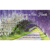 Wisteria Arch Prayer Card