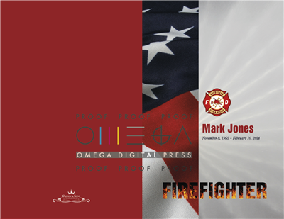 Patriotic Firefighter Program Prayer Card Package
