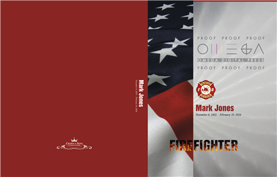Patriotic Firefighter Standard Simplicity Register Book