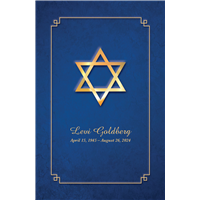 Blue Star of David Prayer Card