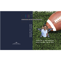 Football Blue Silver Heirloom Register Book